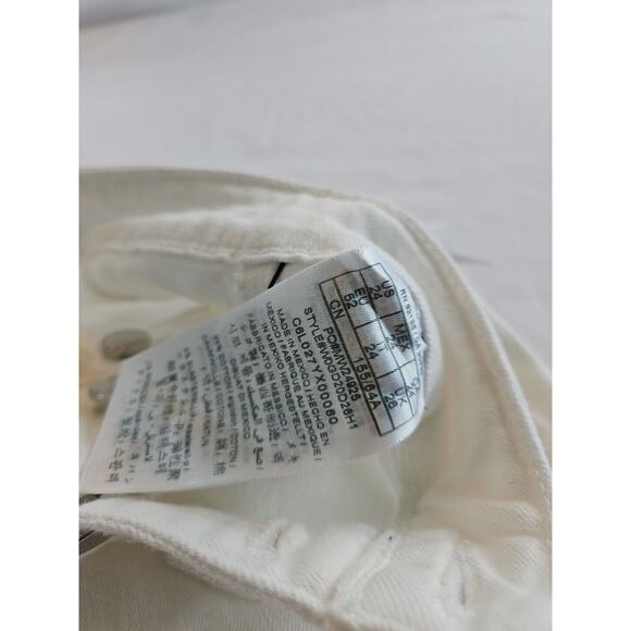 GUESS Women's Button Fly Denim‎ Bermuda Shorts White Size 24 NWT - Picture 3 of 5